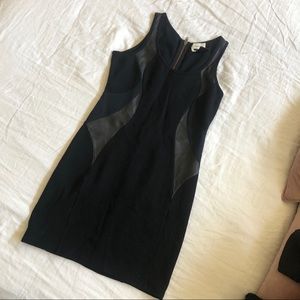 Black Under.Ligne with leather detailing Dress